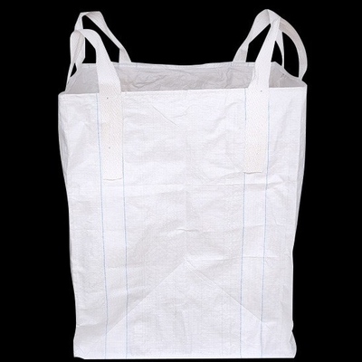 白いFIBCのジャンボは再使用可能で柔らかい砂の大きさ袋110X110X110cmを袋に入れる