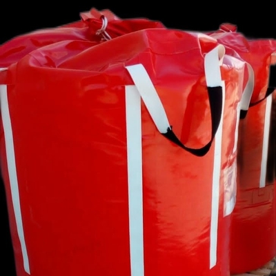 カルシウムCarbide Red FIBC Flexible Container Bag Polypropylene 800mm Dia